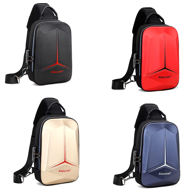 Anti-Theft Lock Chest Bag for Men USB Charging Travel Shoulder Bag High-Quality Messenger Bags Waterproof Men'S Crossbody Bag