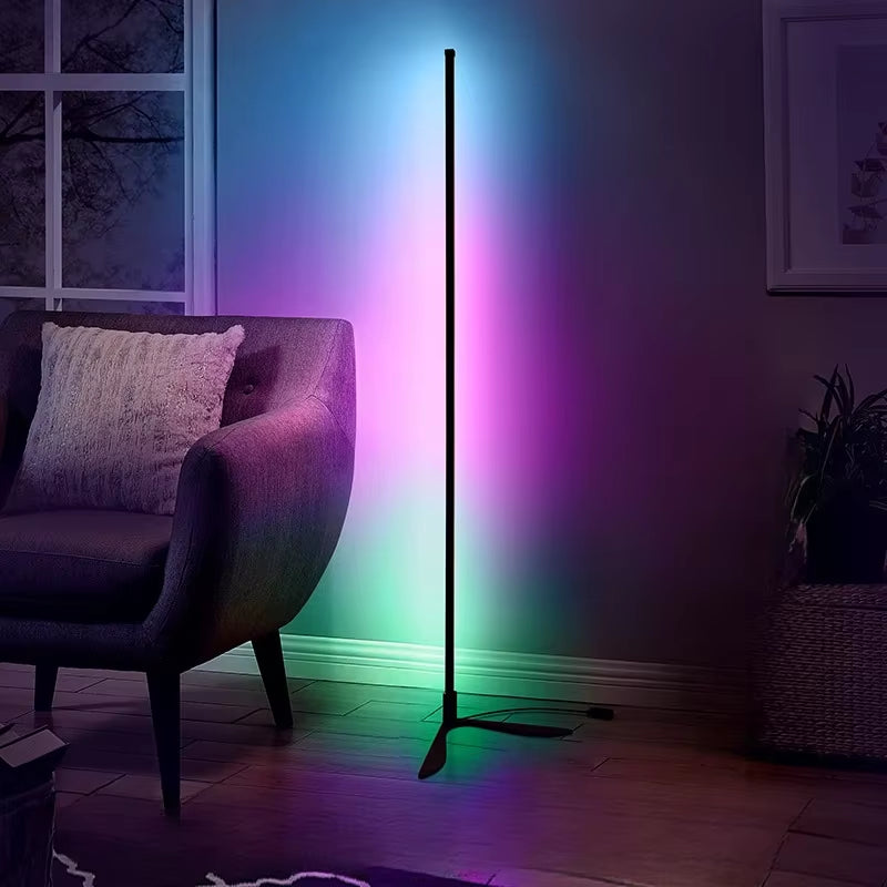 Smart RGB Floor Lamp Three Splicing Stand Mood Lighting LED Lights for Bedroom Game Room Atmosphere Light Living Room Decor