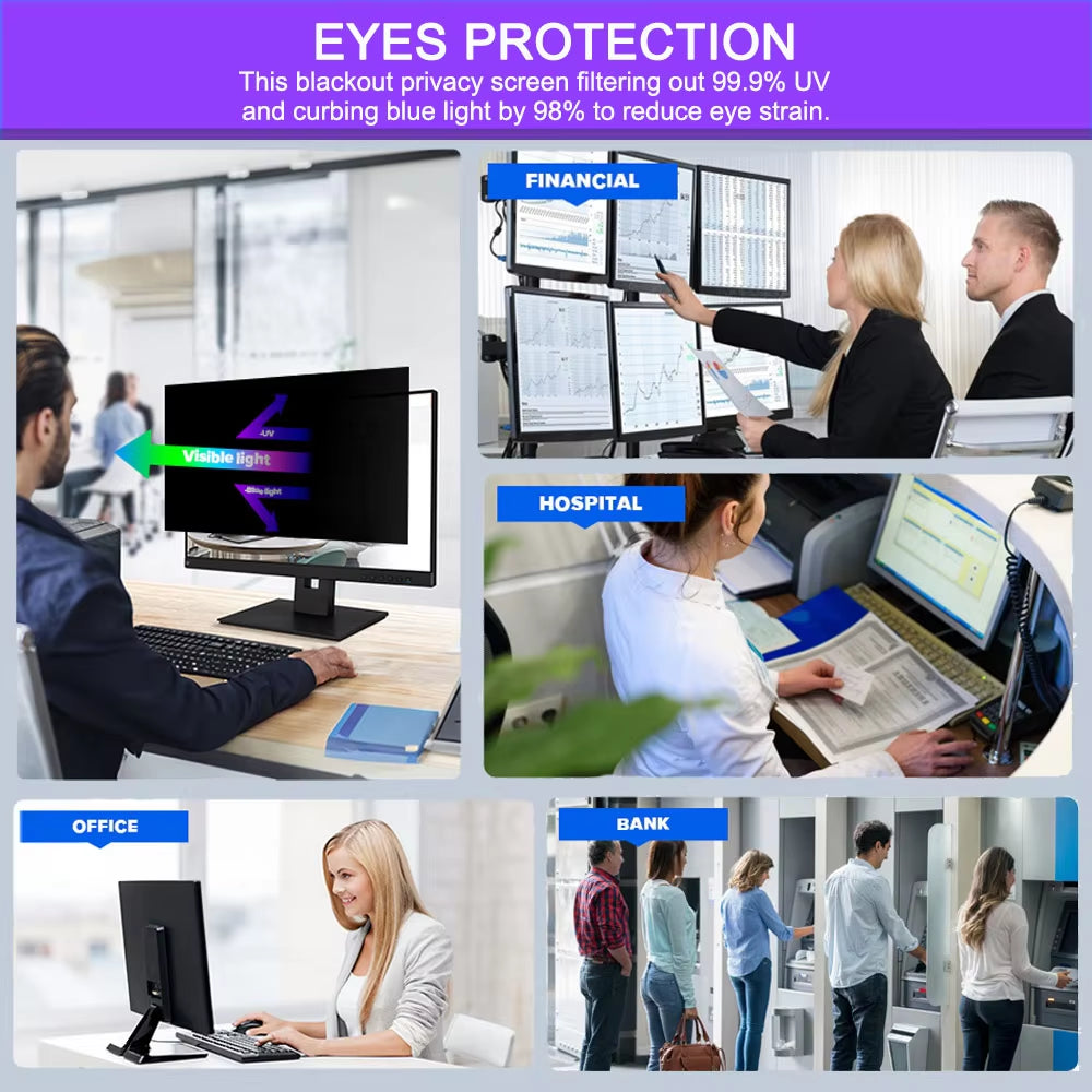 Privacy Screen Protector for Laptop 15.6 17.3 18.5 19 21.5 23 23.8 24 Inch PC Computer Privacy Protection Filter Anti-Peep Film