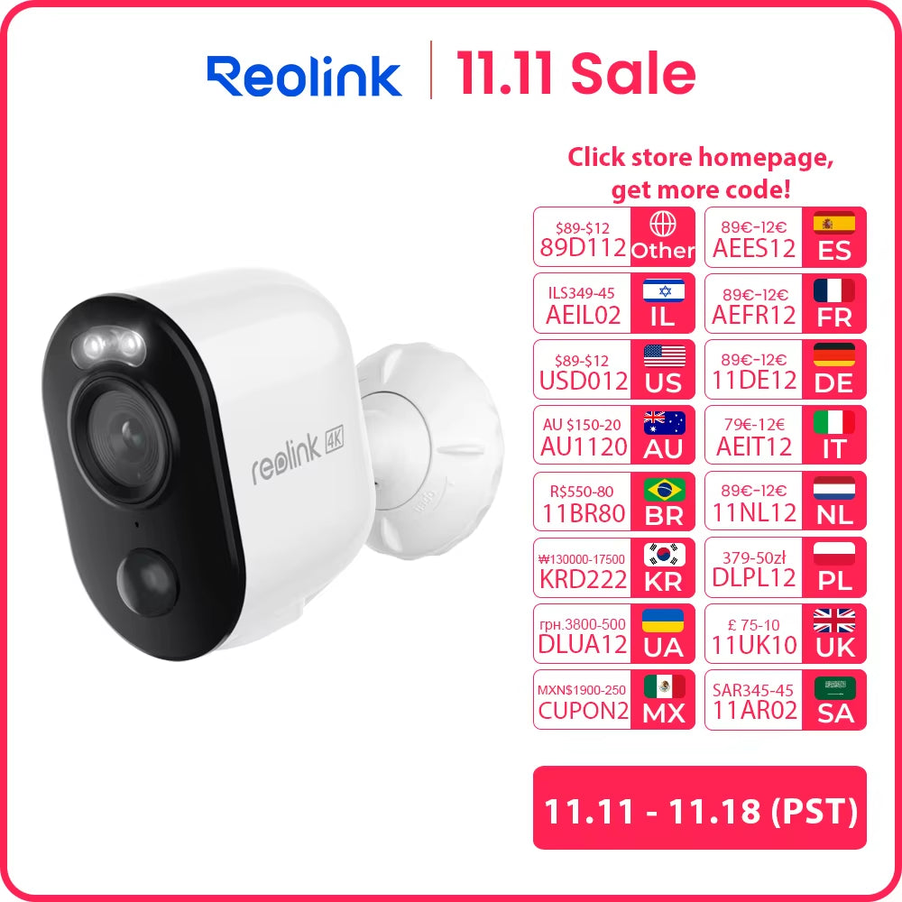 Reolink 4K Solar Battery Powered Wireless Security Camera 5MP Color Night Vision 2.4/5Ghz Wifi Outdoor IP Camera Argus 3 Ultra