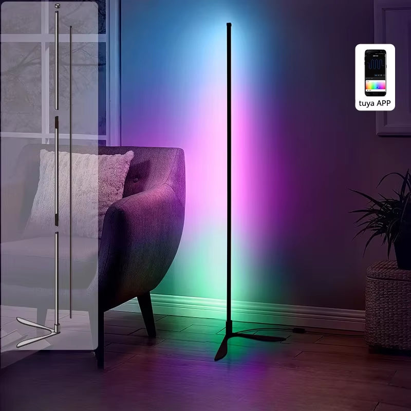 Smart RGB Floor Lamp Three Splicing Stand Mood Lighting LED Lights for Bedroom Game Room Atmosphere Light Living Room Decor