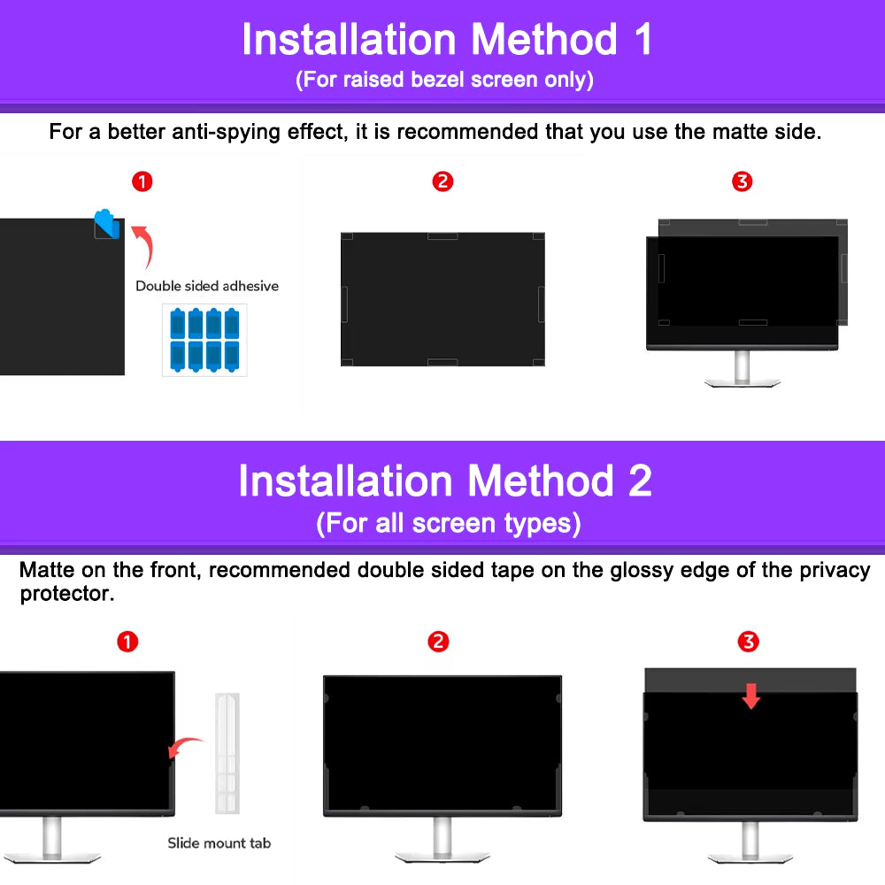 Privacy Screen Protector for Laptop 15.6 17.3 18.5 19 21.5 23 23.8 24 Inch PC Computer Privacy Protection Filter Anti-Peep Film