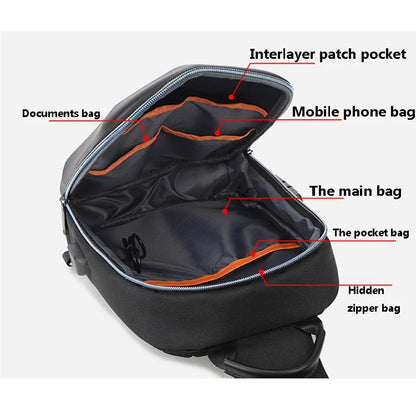 Men's Secure Travel Shoulder Bag